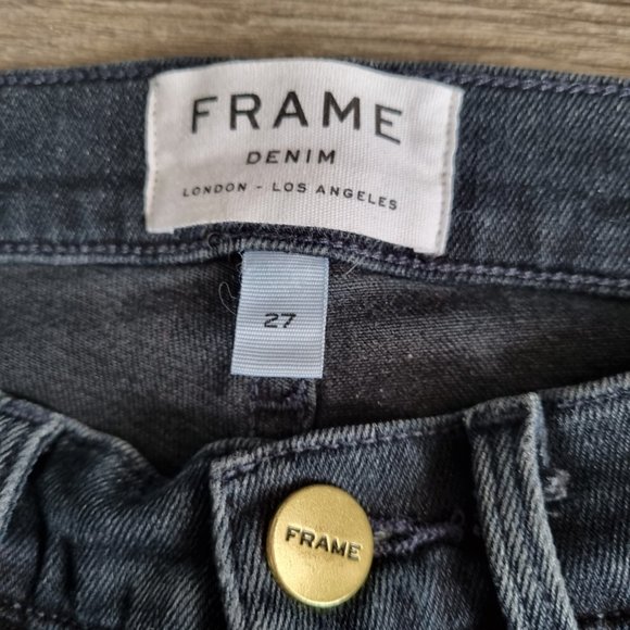 Frame Le Skinny De Jeanne Black Jeans Size 27 - Picture 4 of 5